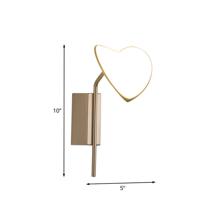 Lisslune | Leaf-shaped Corridor Wall-mounted Light Metal LED Contemporary Wall Light Lamp in Gold