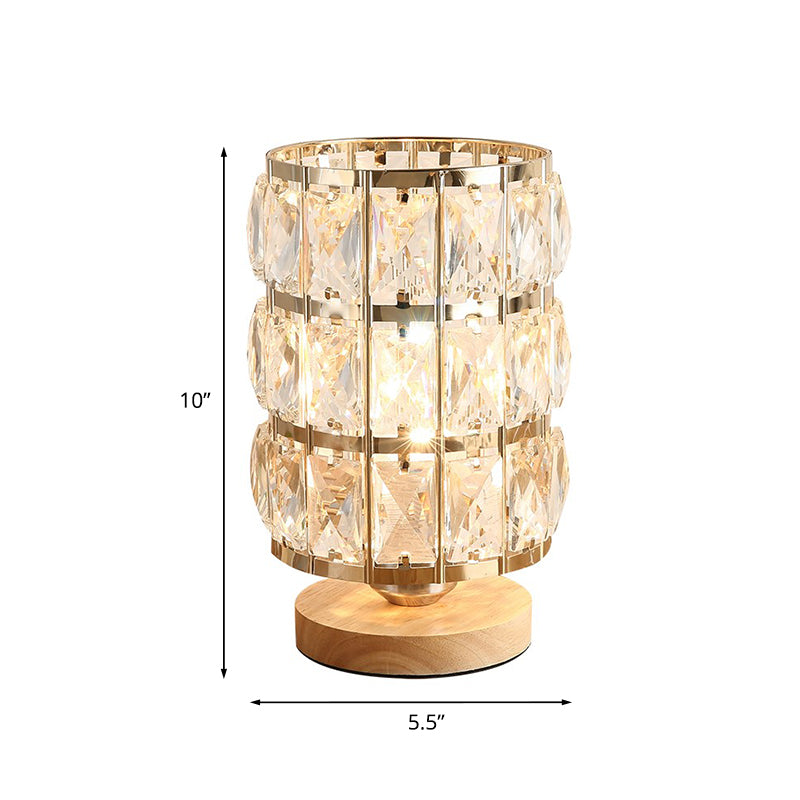 Lisslune | Crystallea – Modern gold crystal head design nightstand lamp