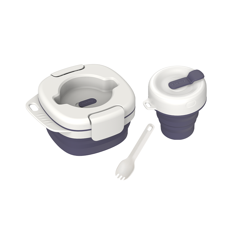 Lisslune | Portable Silicone All-In-One Camping Tableware Set