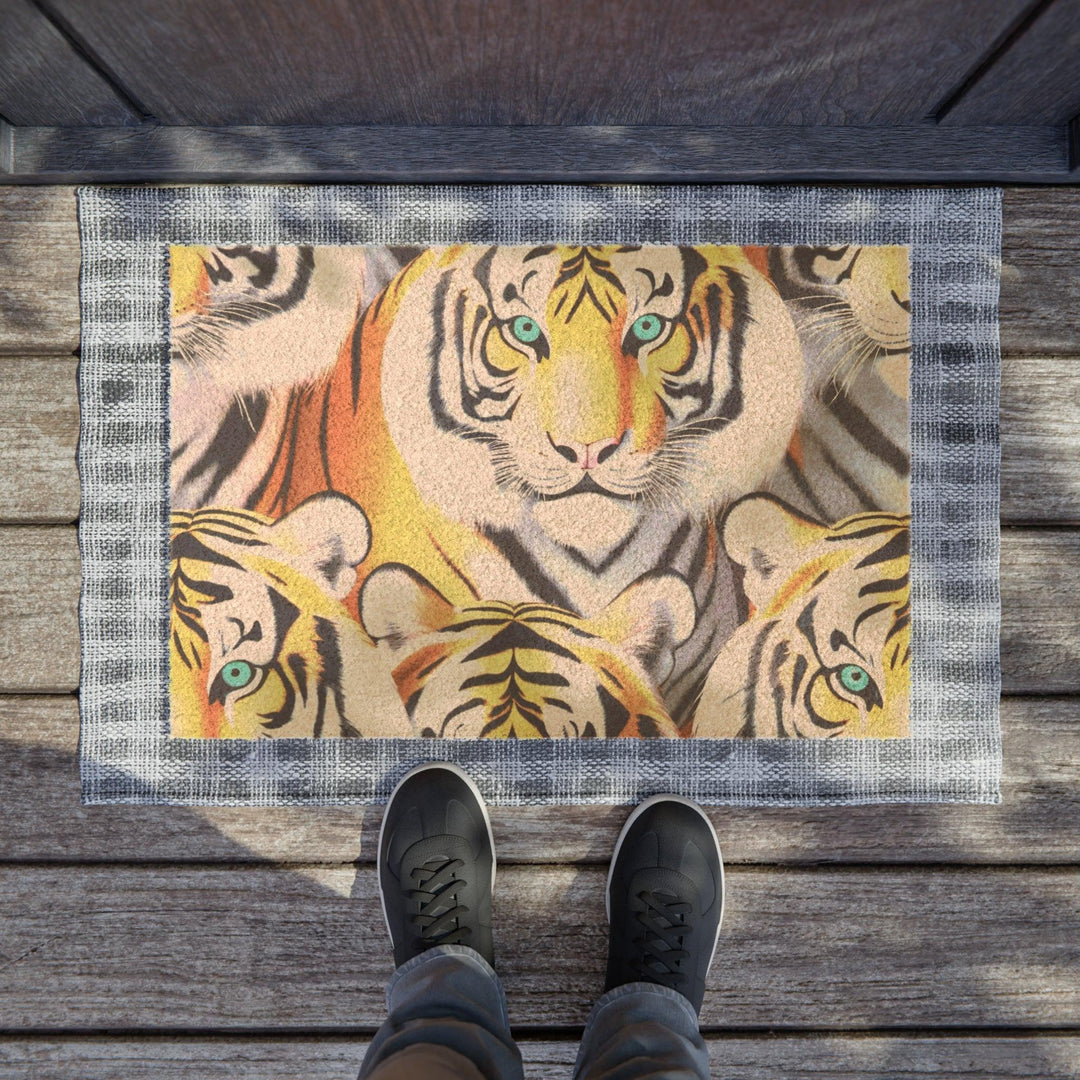 Lisslune | Tiger 3D Coconut Fiber Welcome Mat for Outdoor Entrances - Stylish and Functional