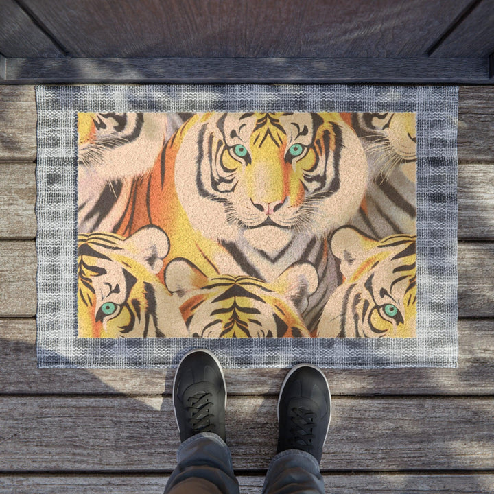 Lisslune | Tiger 3D Coconut Fiber Welcome Mat for Outdoor Entrances - Stylish and Functional