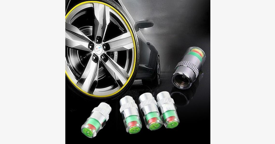 Lisslune | Practical Car Tire Pressure Monitors - Set of Four - Drive Safely!
