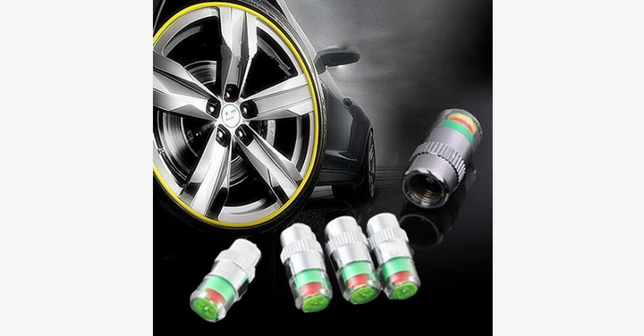 Lisslune | Practical Car Tire Pressure Monitors - Set of Four - Drive Safely!