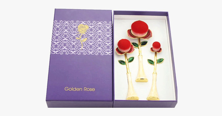 Lisslune | Rose Beauty Flawless Face Oval Brush Set
