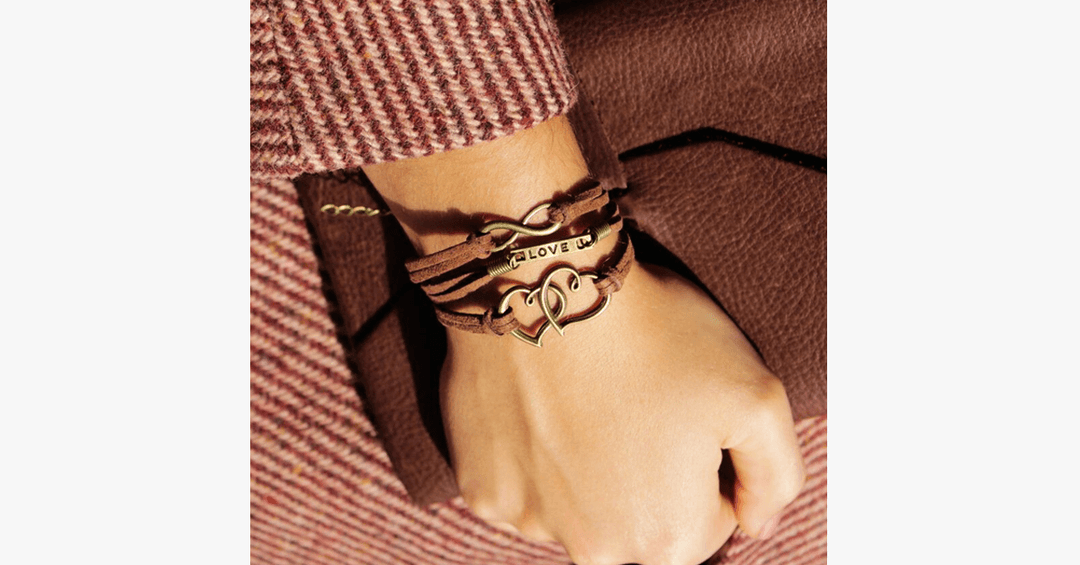 Lisslune | Vintage Double Heart Bracelet