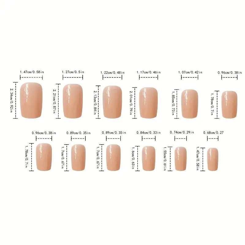 Lisslune | Cat Eye Press on Nails Short Artificial Nails Glossy Acrylic 4 PACK (96 Stück) Nägel Glänzend Quadrat Falsche Nägel Vollabdeckung Klebenägel Aufklebenägel für Squoval Maniküre