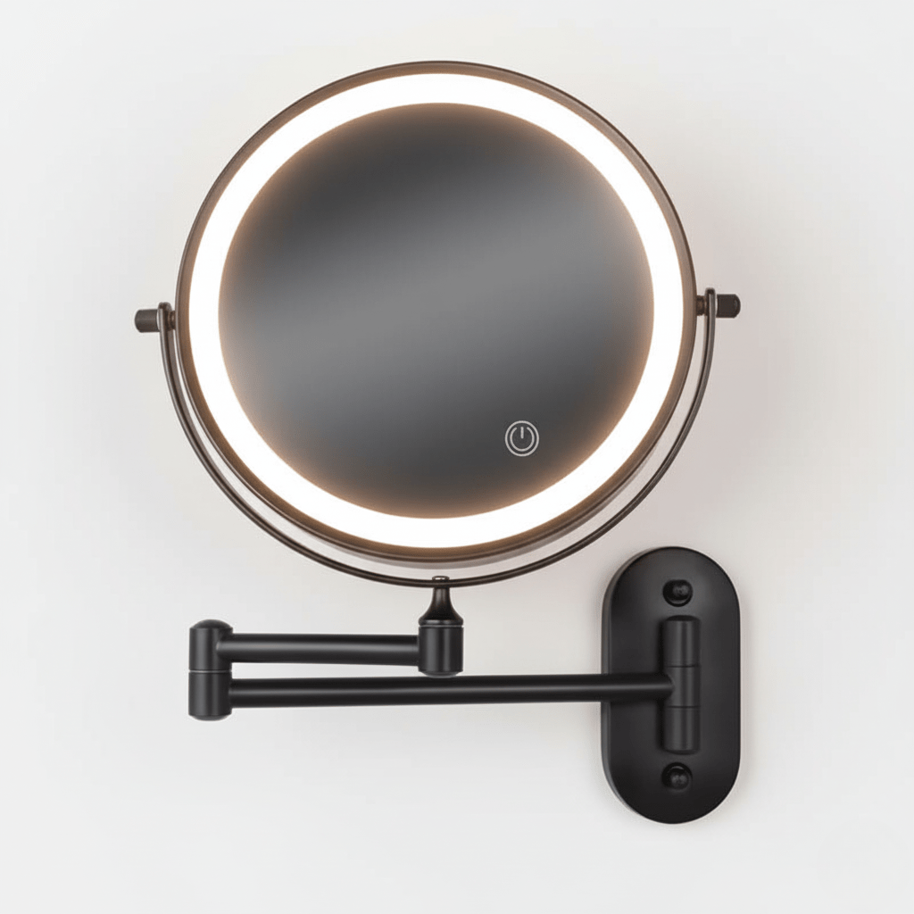 Lisslune | LED magnifying mirror with adjustable lighting and rechargeable battery