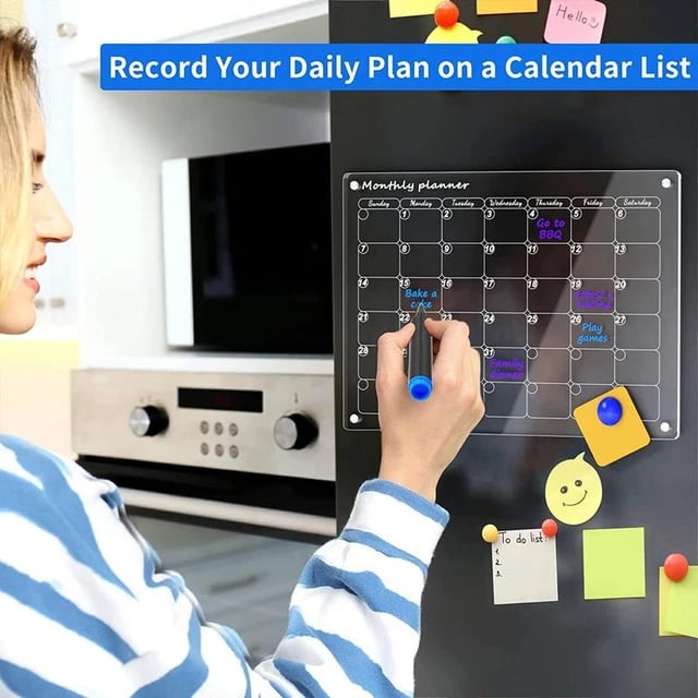 Lisslune | Magnetic Schedule Planner For Fridge[Permanently reusable]