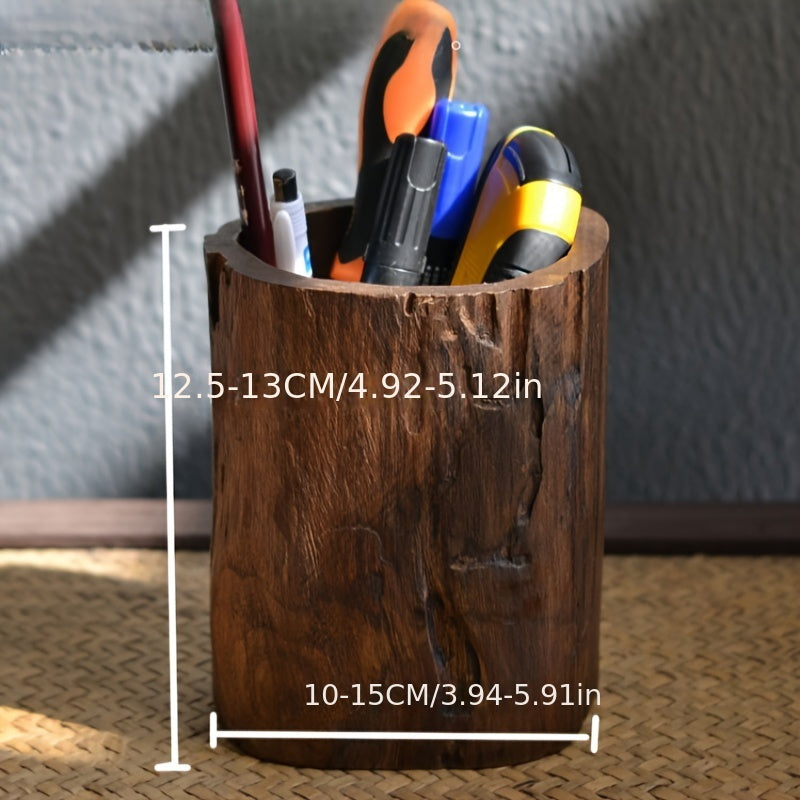 Lisslune | Handmade Wooden Pen Holder – Unique and Natural Look