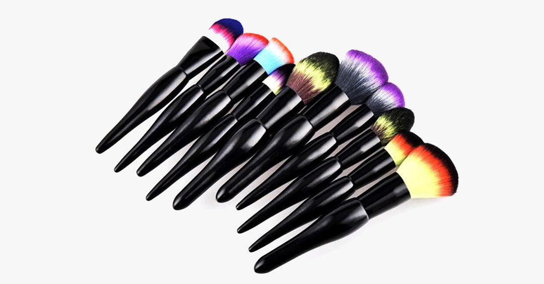 Lisslune | Midnight Rainbow Makeup Brush Set of 22 - Add a splash of color to your vanity
