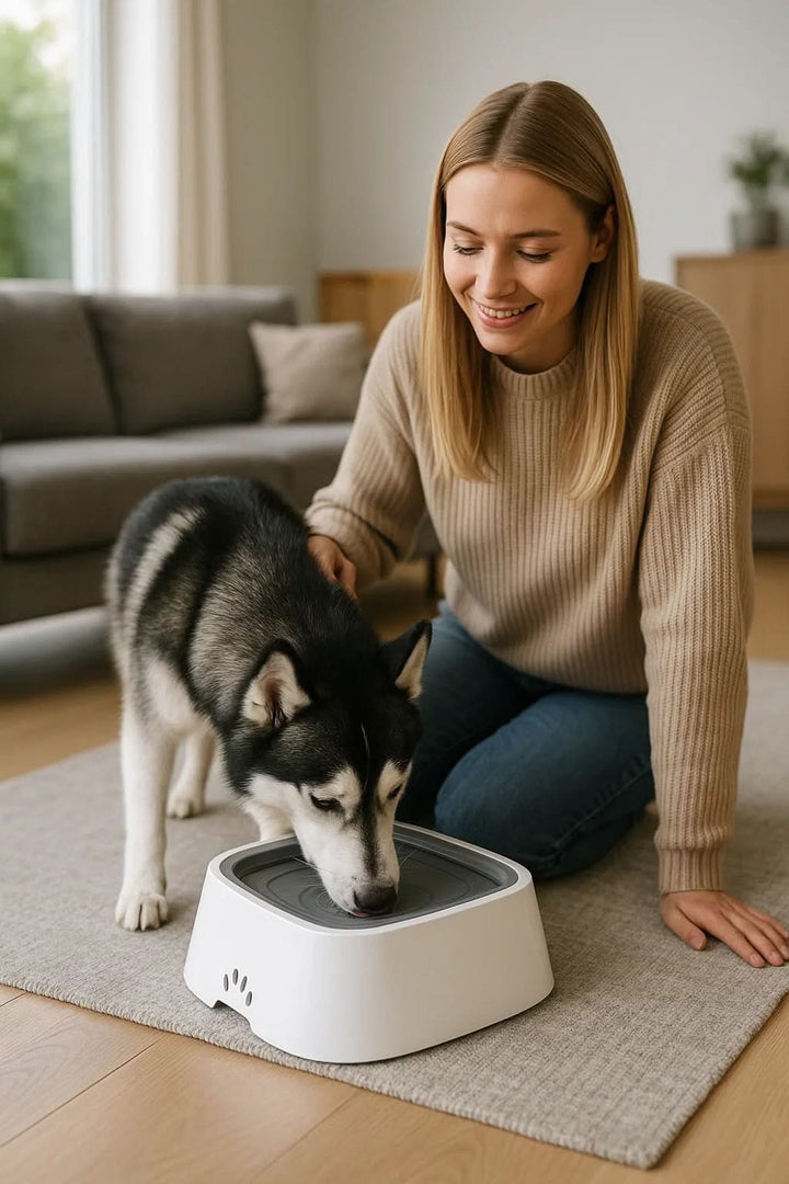 Lisslune | DrinkGuard – Anti-Spill Water Bowl for Clean Floors