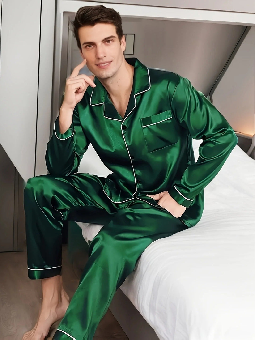 Lisslune | Luxury Men's Pajamas | Elegant Nightwear | Comfortable & Breathable | For Restful Sleep