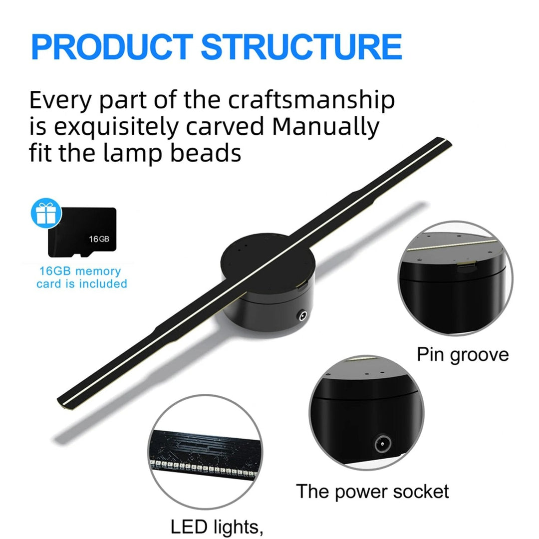 Lisslune | 3D Hologram Projector Fan, Revolutionize Advertising with Eye-Catching 3D Display