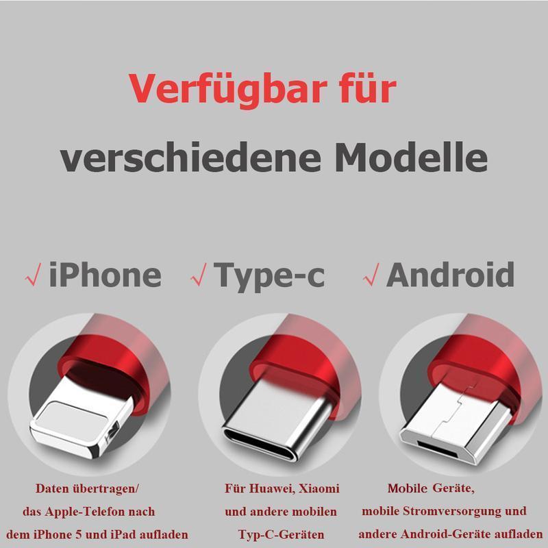 Lisslune | Bequee 3-1 Retractable Charging Cable for IOS, Micro and Type-c