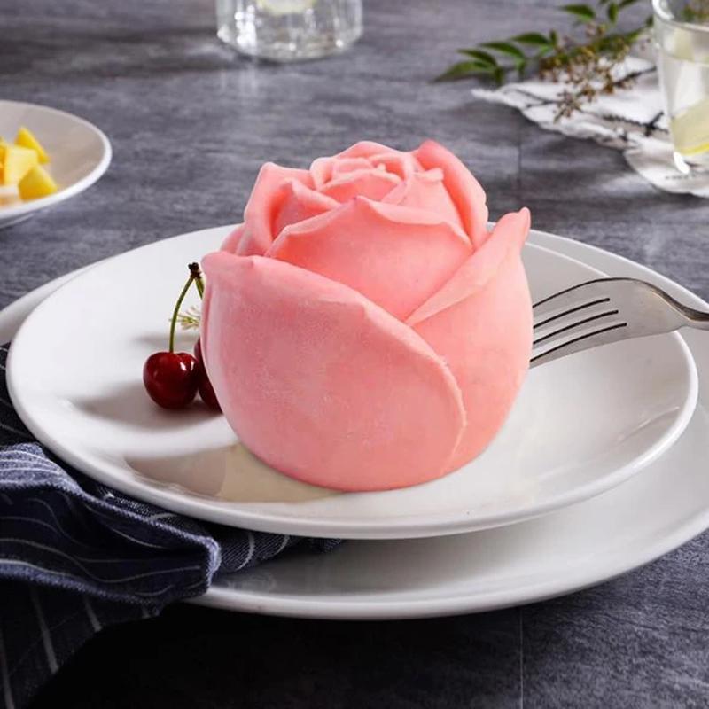 Lisslune | 3D Silicone Rose Mold Ice Cube Tray