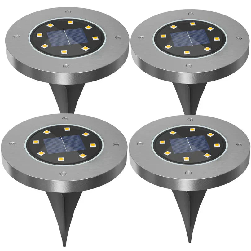 Lisslune | Solar Ground Lights – Weatherproof Outdoor LED Pathway Lighting Powered