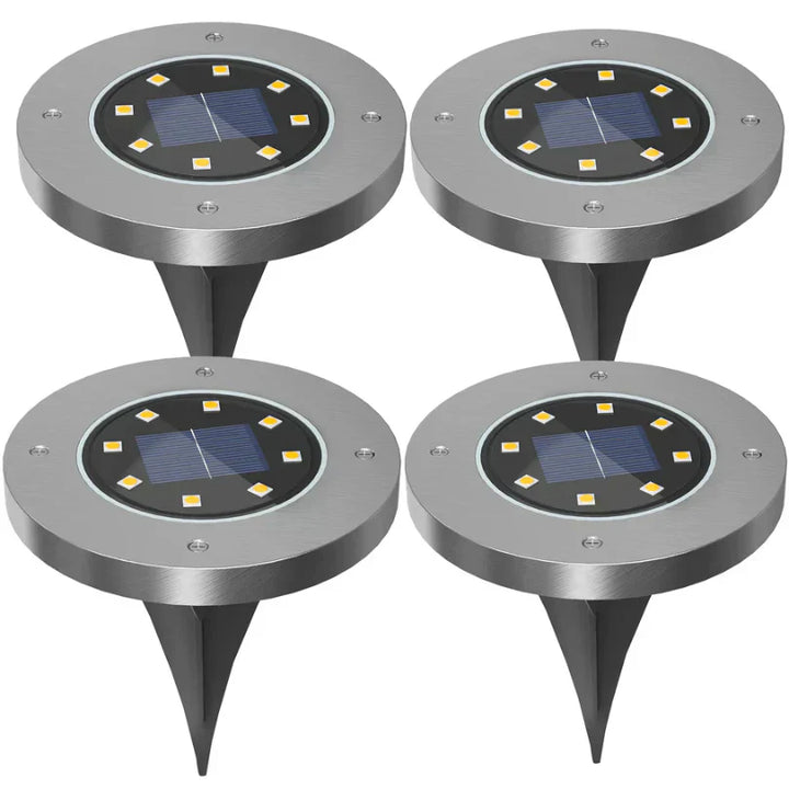 Lisslune | Solar Ground Lights – Weatherproof Outdoor LED Pathway Lighting Powered