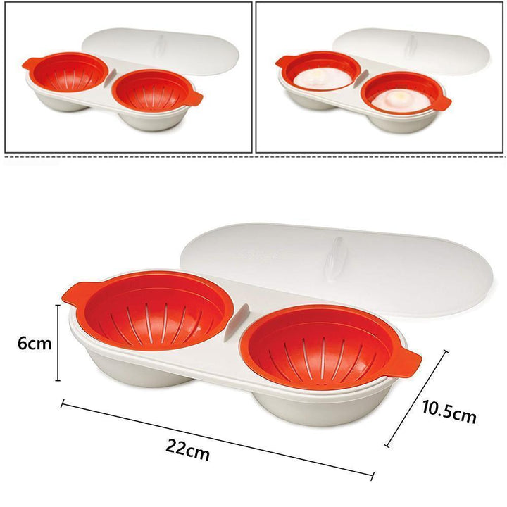 Lisslune | Bequee Microwave Egg Cooker Steamed Egg Cooker, orange