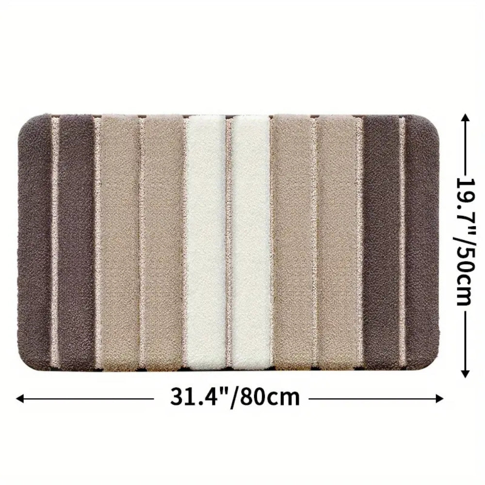 Lisslune | Lumiere Striped Absorbent Bath Mat
