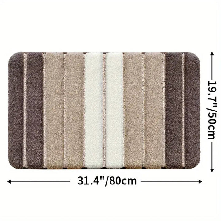 Lisslune | Lumiere Striped Absorbent Bath Mat