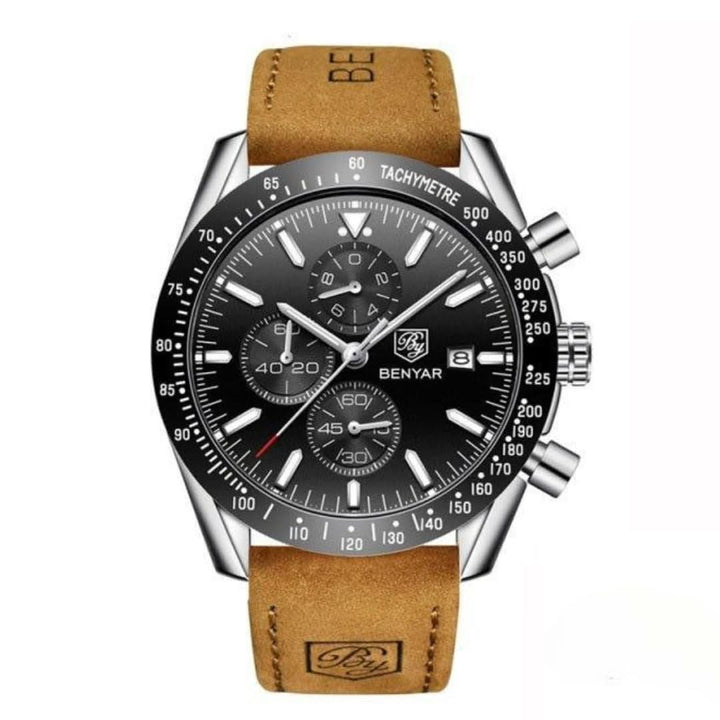 Lisslune | Men’s Waterproof Quartz Watch with Leather Strap