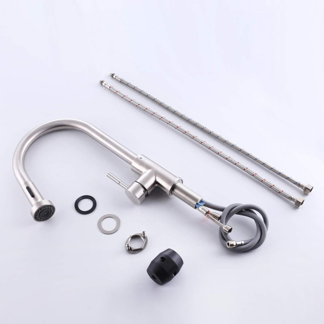 Lisslune | 2 spray types kitchen faucet with pull-out spray mixer kitchen