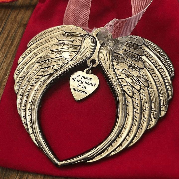 Lisslune | 🎄Christmas Tree Memorial Ornaments Angel Wings Bell Hangings Hanging Decoration