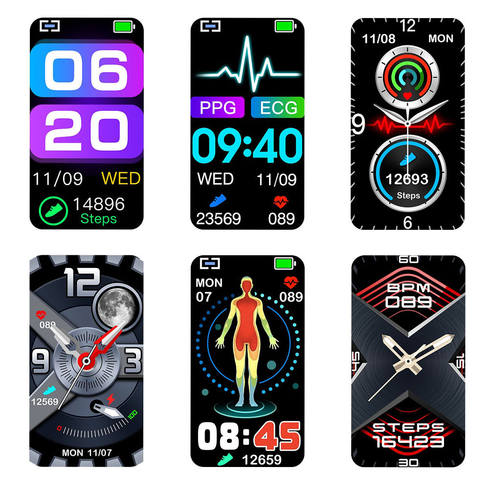 Lisslune | Smart Bracelet 3-Channel EKG Blood Pressure Blood Oxygen Blood Sugar Sleep Detection