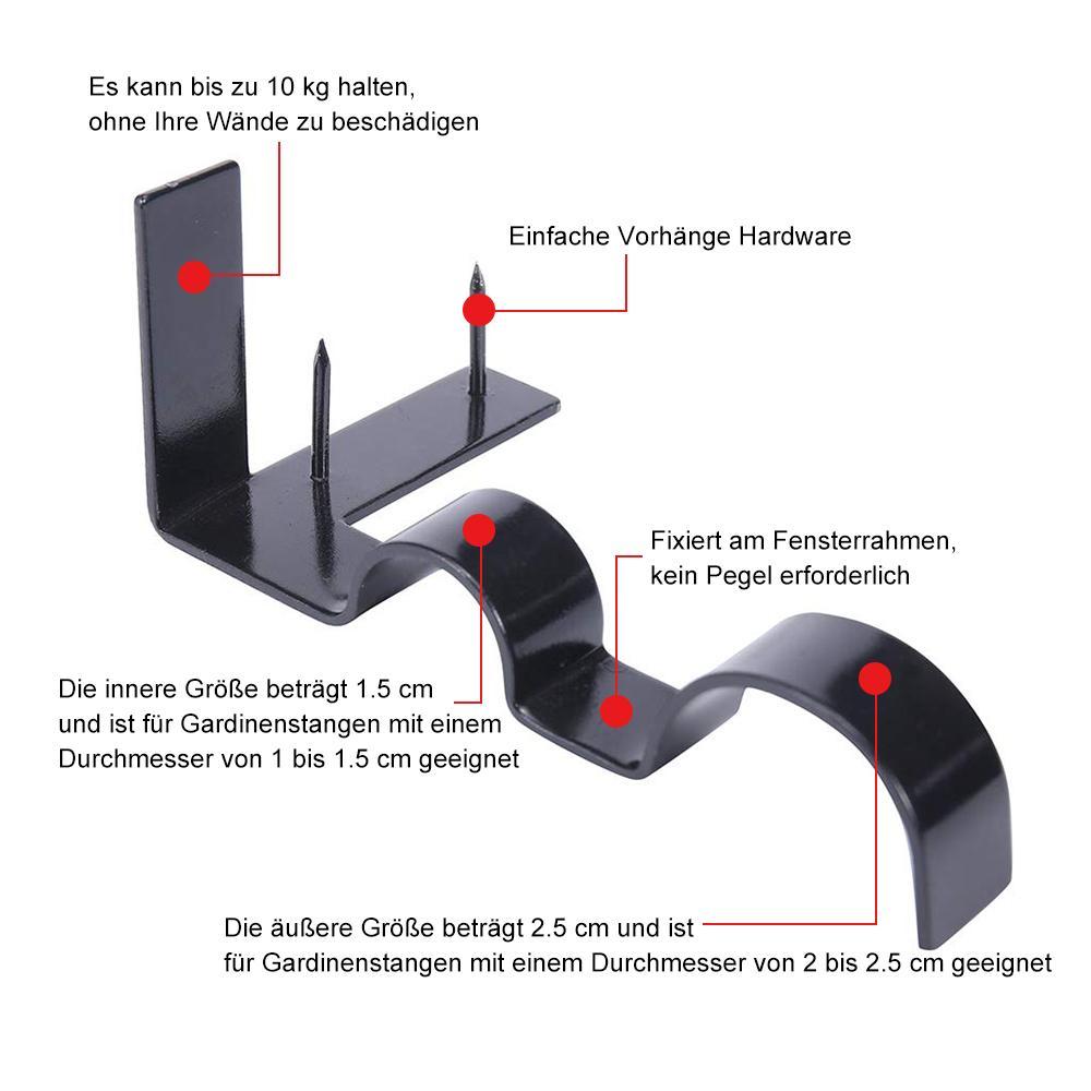 Lisslune | Universal Curtain Rod Brackets 2 Pieces