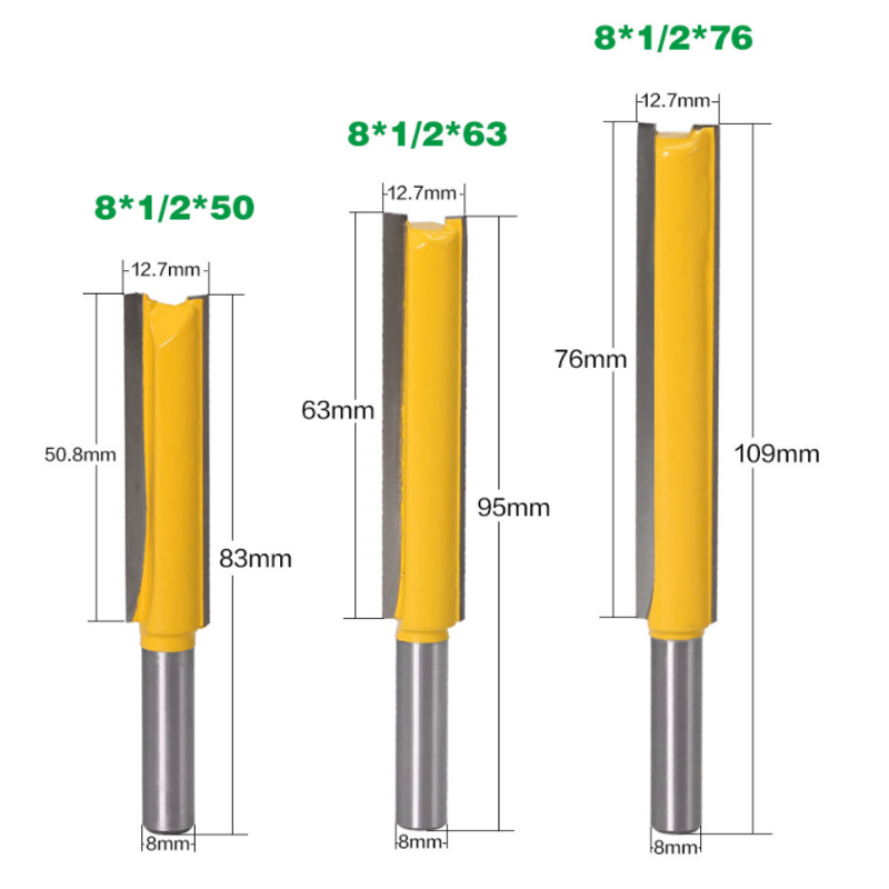 Lisslune | 8MM Shaft Double Groove Straight Mill