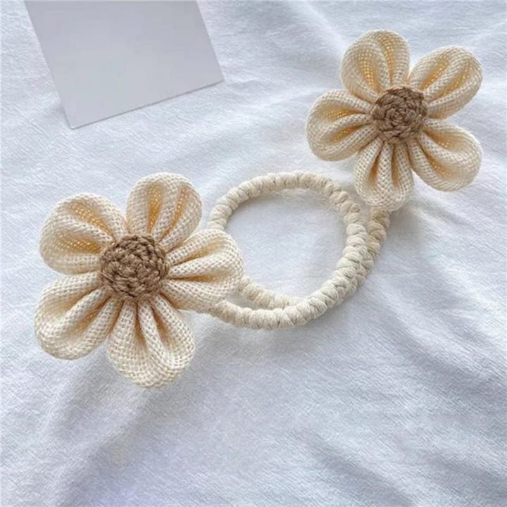 Lisslune | Floral Hemp Curtain Tie Back | 2Pcs Set