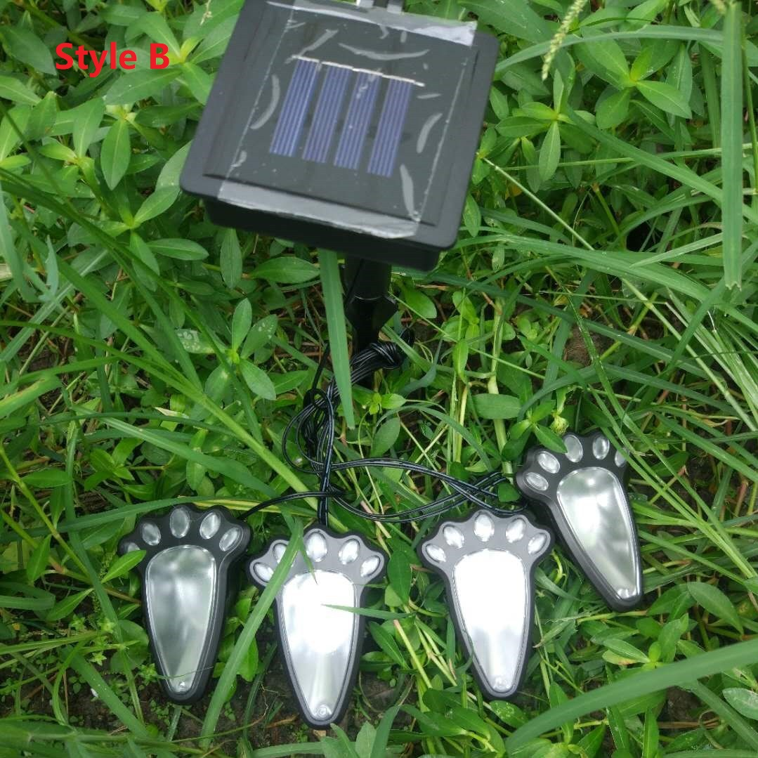 Lisslune | Solar lamp in paw print design – LED garden lighting in multicolor for outdoor use