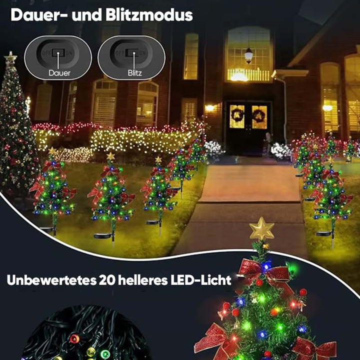 Lisslune | Solar-powered, waterproof Christmas tree decorative lights for outdoor use