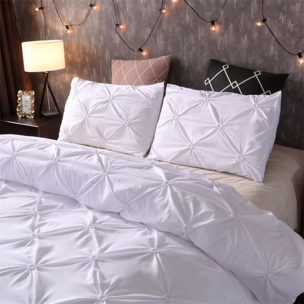 Lisslune | Airweave Pintuck | 3pcs Duvet Cover Set