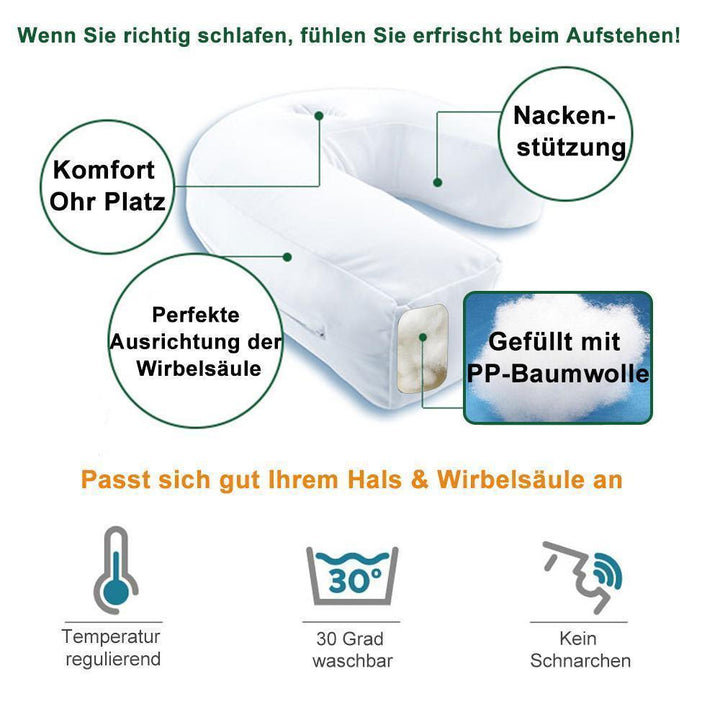 Lisslune | Side Sleeper U-Shape Headrest Side Sleeper Pillow Correct Spine
