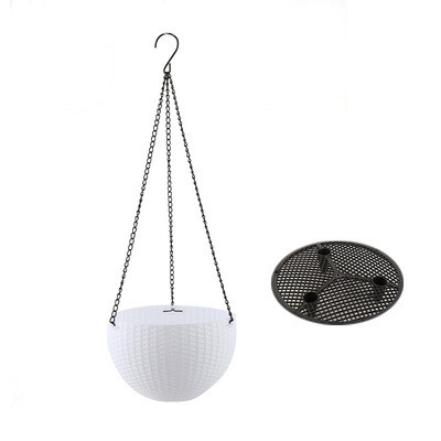 Lisslune | Woven hanging basket for plants with chain – Ideal for balcony and garden