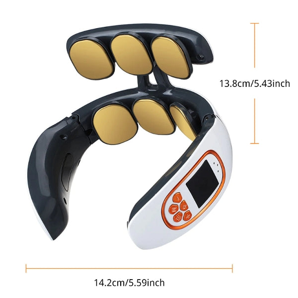 Lisslune | Neck & Shoulder Massager with Heat for Pain Relief - Heat & Pulse Therapy