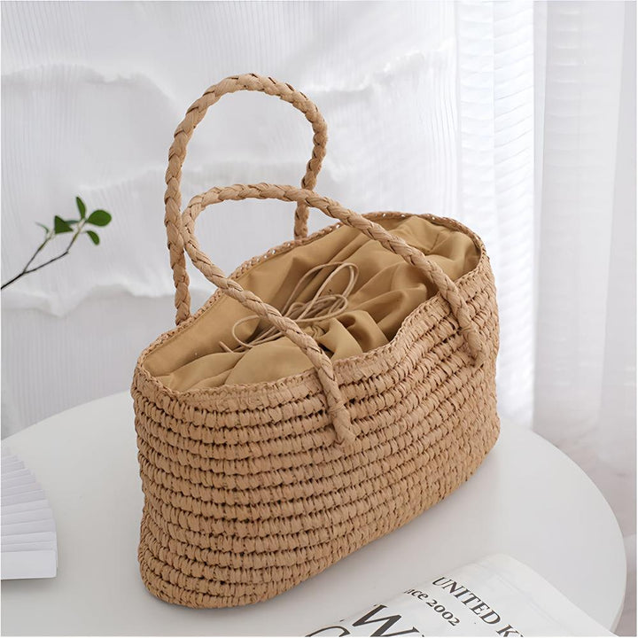 Lisslune | Woven Straw Tote Bag