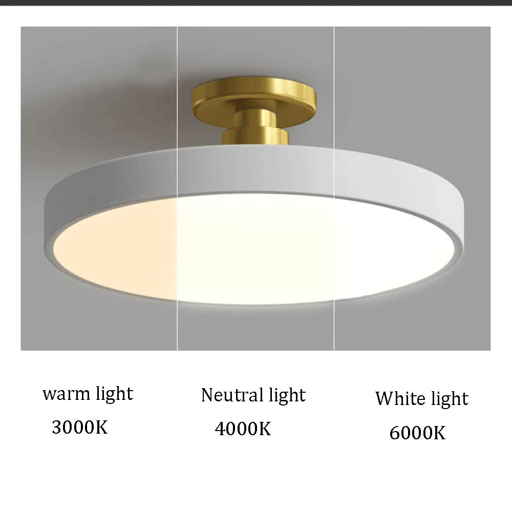 Lisslune | Modern LED Semi Flush Mount Ceiling Light | Energy-Saving. Durable Design for Hallway. Dining Room & Living Room