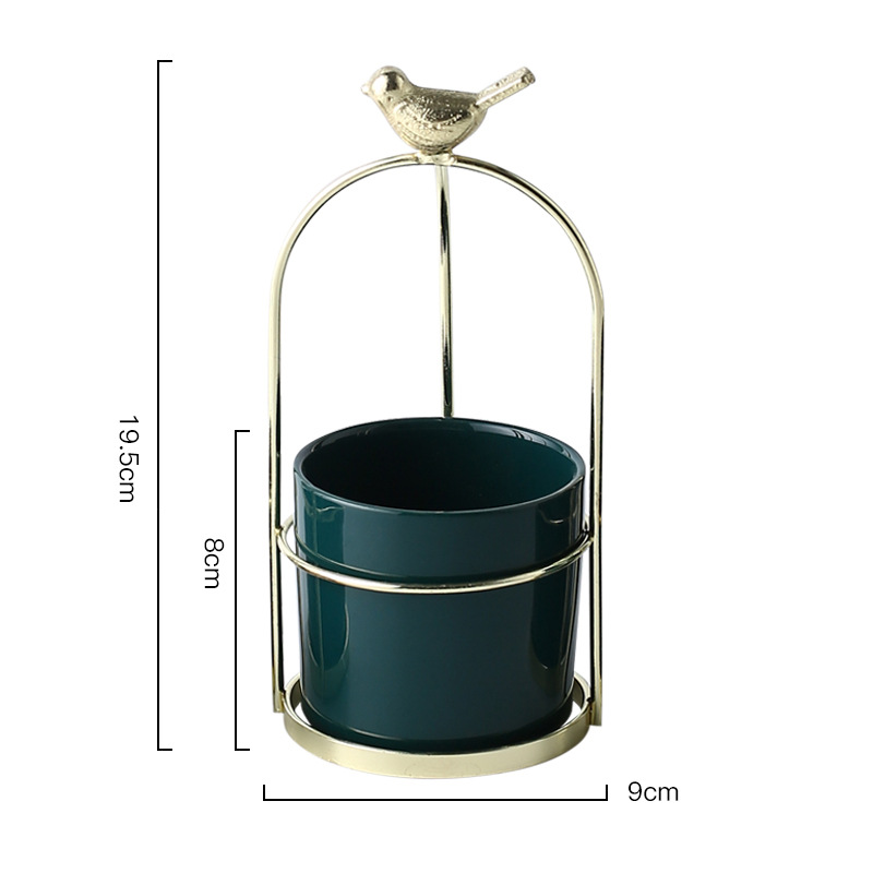 Lisslune | Flower plant pots with bird design for stylish decoration
