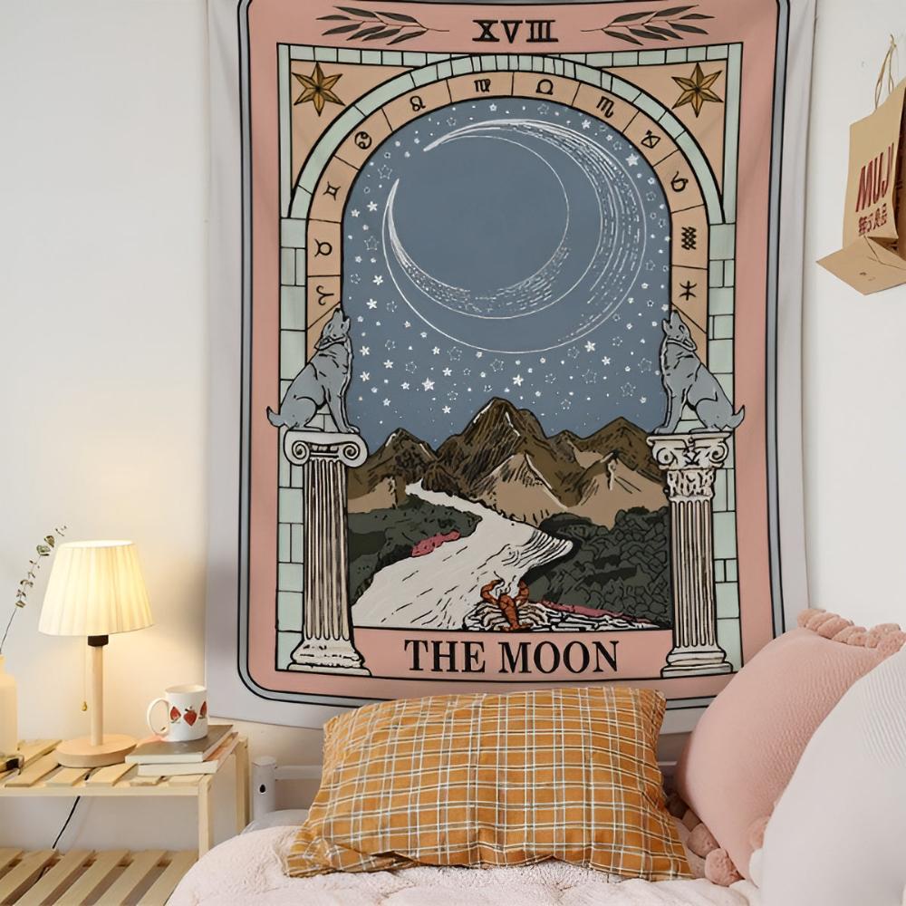 Lisslune | Moon Tarot Tapestry Blanket