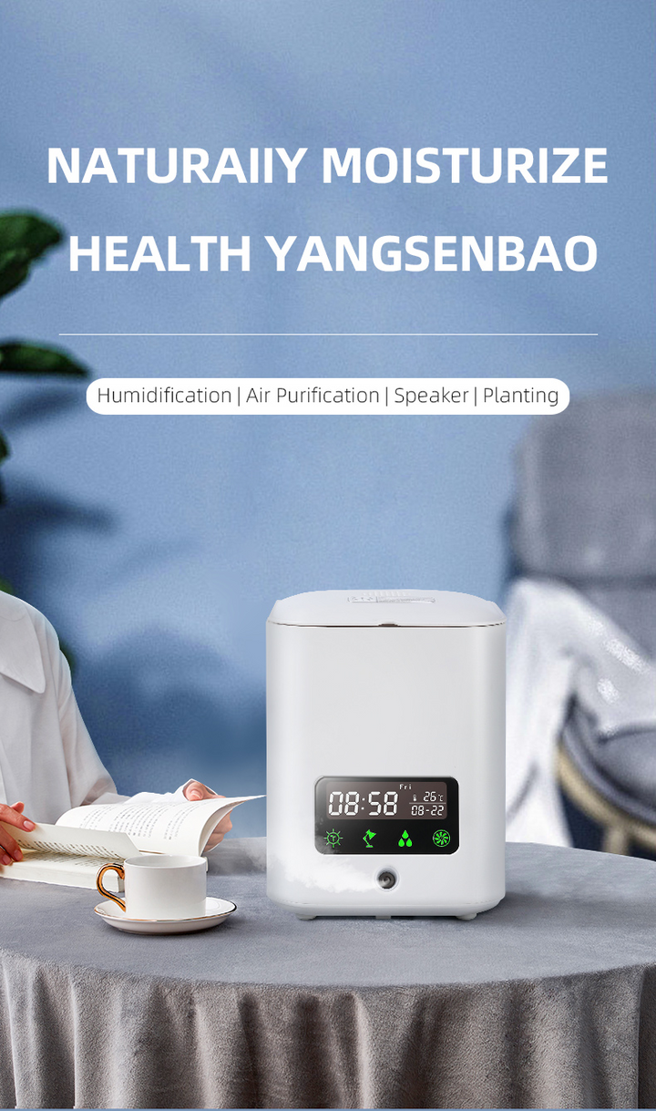 Lisslune | Multifunctional smart hydroponic plant pot with calendar, diffuser and desk lamp