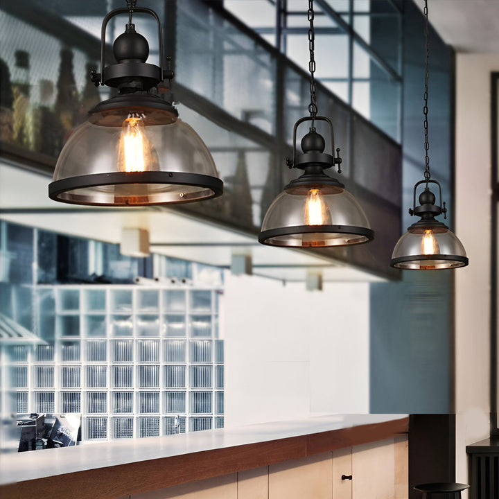 Lisslune | Antique Glass Iron Retro Industrial Chandelier Pendant Ceiling Lights