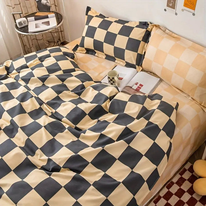 Lisslune | Chateau Checkered Bedding Set | 3pcs Set