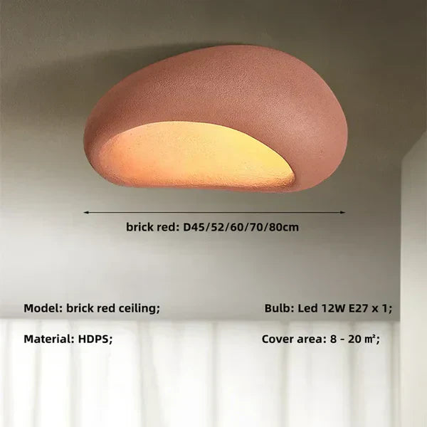 Skorter | Natural Wabi Sabi Ceiling Lamp - SereneAura