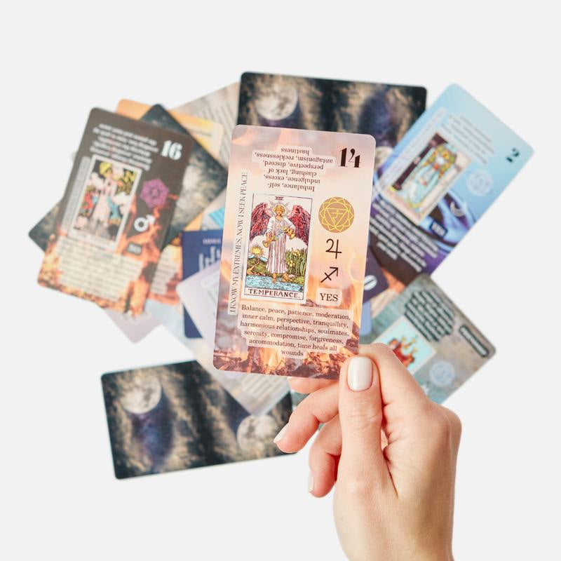 Lisslune | Learning cards Tarot deck with meanings on it