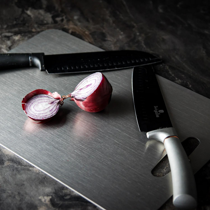 Lisslune | Medical Grade Titanium Cutting Board | Durable, Non-porous Surface for Safe Food Preparation & Kitchen Use