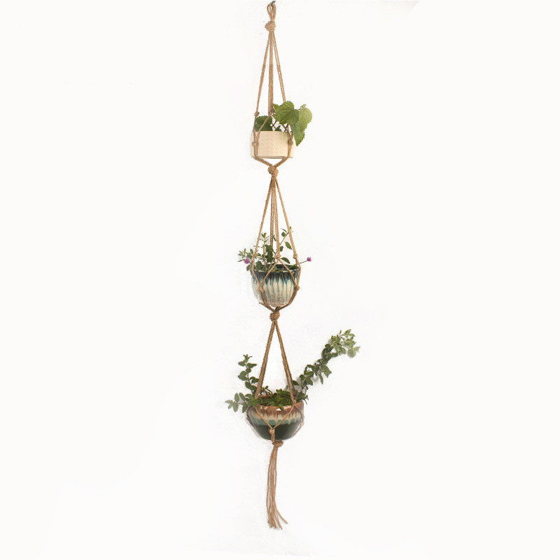Lisslune | Macrame Plant Hanger Made of Cotton Rope – Stylish Suspension for Pots