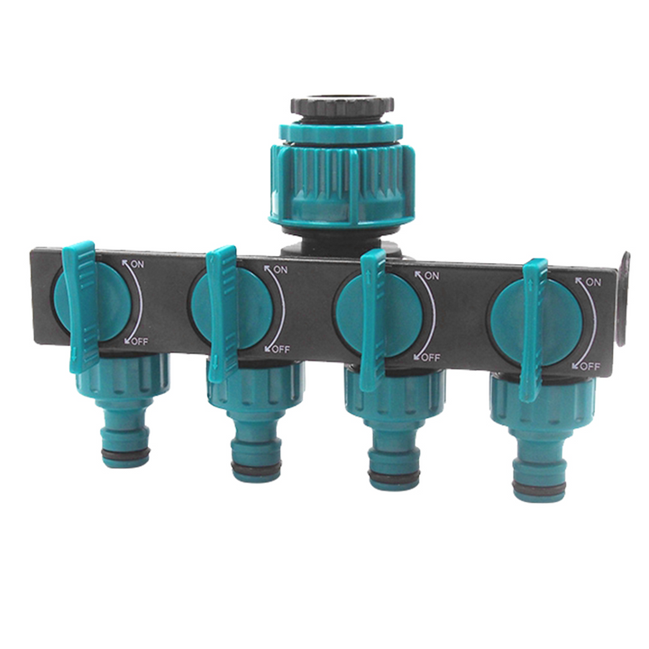 Lisslune | Universal 4-way garden hose splitter – Adjustable faucet splitter