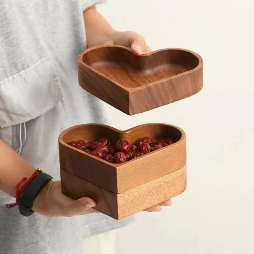 Lisslune | Rustic Heart Snack Tray Collection | 4pcs
